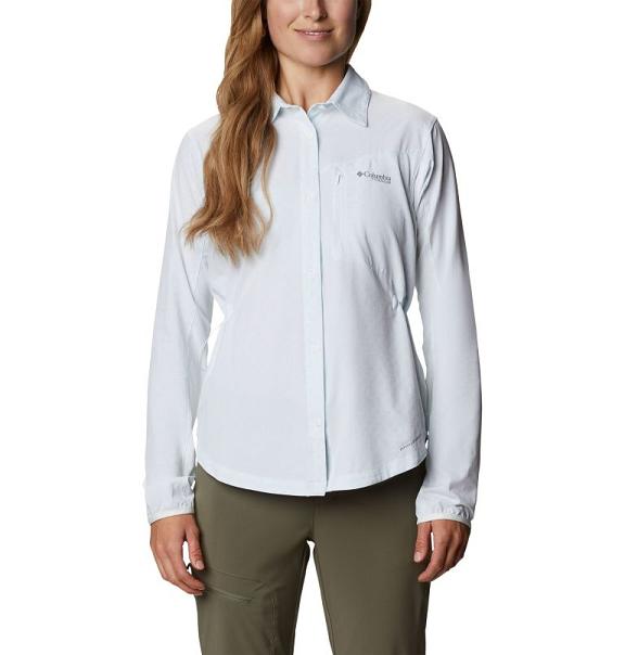 Columbia Mazama Trail Shirts White For Women's NZ50174 New Zealand